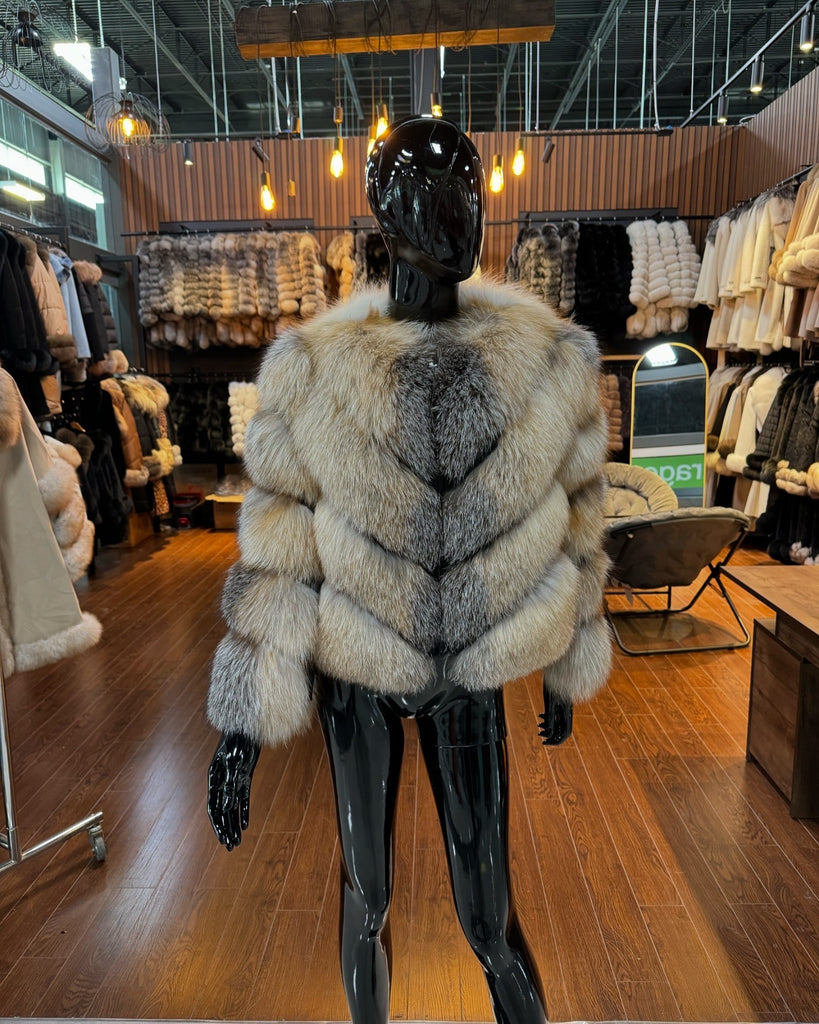 Naturel Fox Fur Jacket