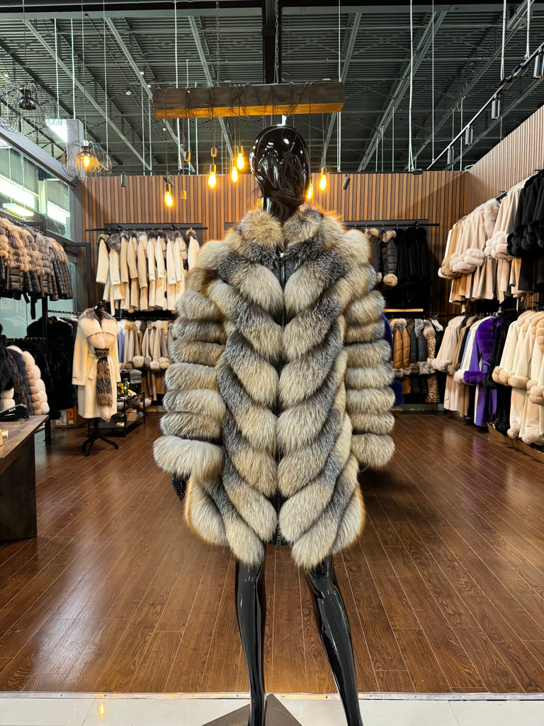 TIGER FOX FUR COAT-SKU 1020