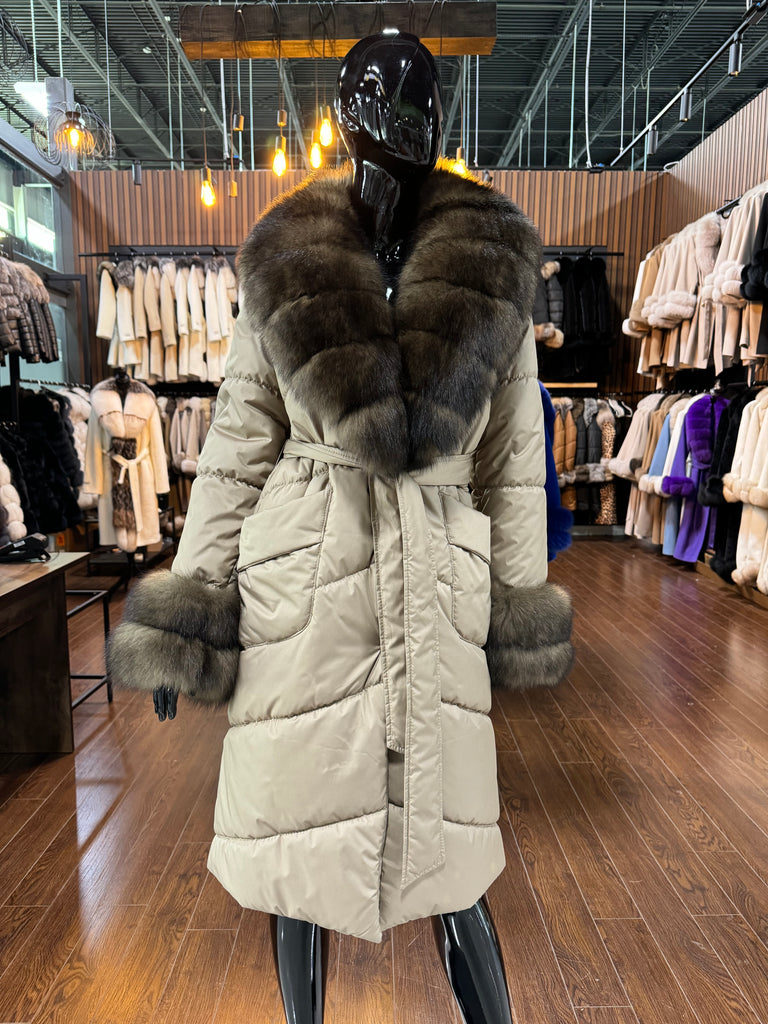 Insulated Real Fox Fur Coat